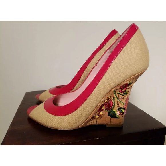 Betsey Johnson Shoes - Betsy Johnson embroidered wedges*